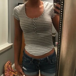 Button up crop top